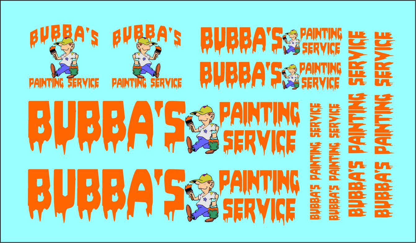 Bubba's Painting Service Business Logos