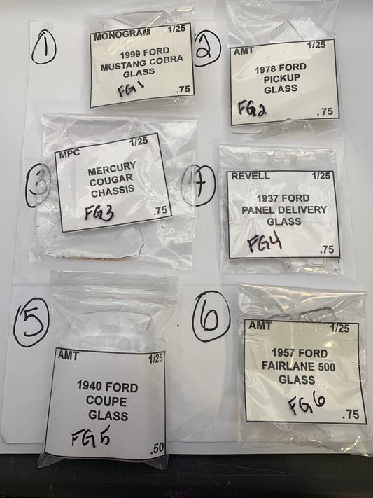 Ford Lincoln Mercury Glass & Firewall Parts bag