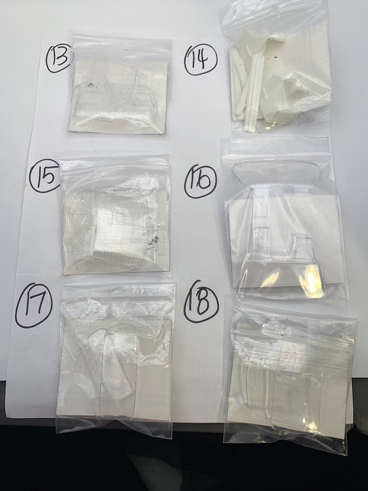Ford Lincoln Mercury Glass & Firewall Parts bag