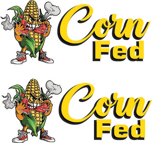 Corn Fed water slide decals