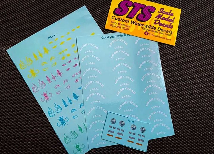 STS Model Decals Flames #1 Waterslide Decal Set For 1:24 1:25 Scale Model Cars - STS 408