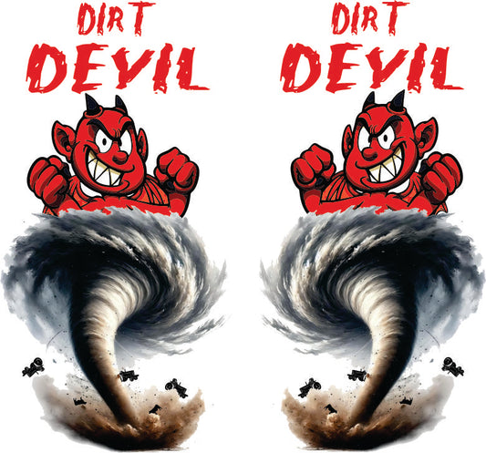 Dirt Devil style water slide decal