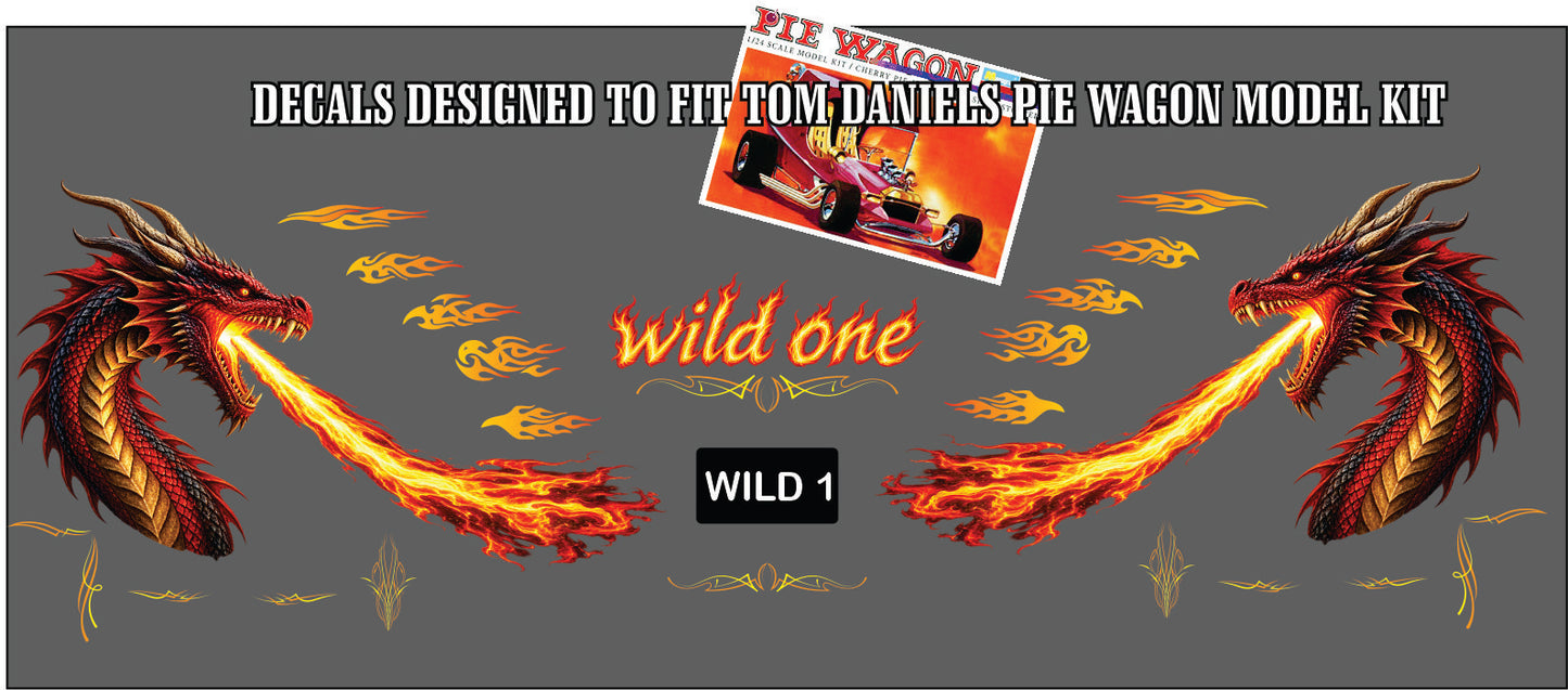 Dragon Wild One Decals Only to fit the Tom Daniels Pie Wagon