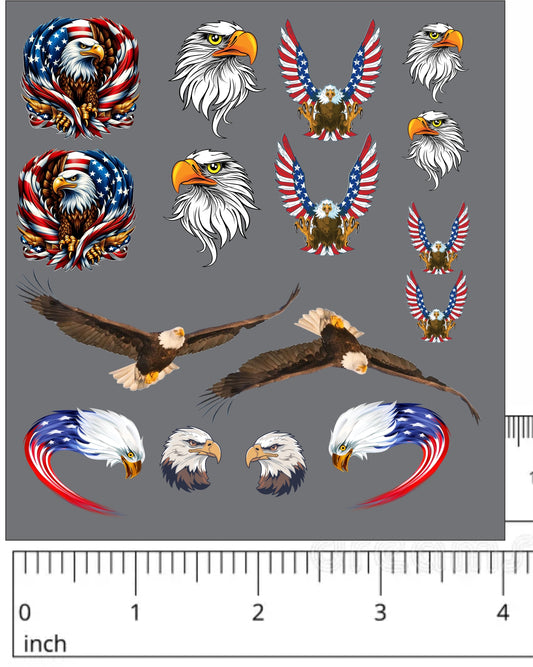 Eagle water slide decal