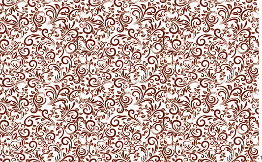 Floral brocade damask 1/24 or 1/25 scale Water Slide Decal Sheet