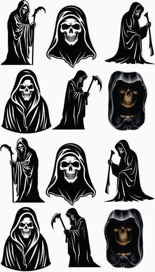 Grim reaper Logo water slide decals – STSDecals