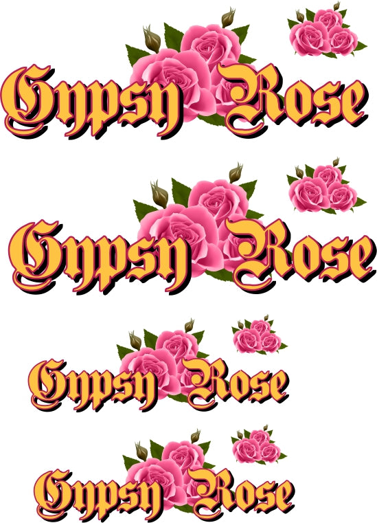 Gypsy Rose Gasser style water slide decal