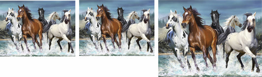 Horses van mural water slide decal