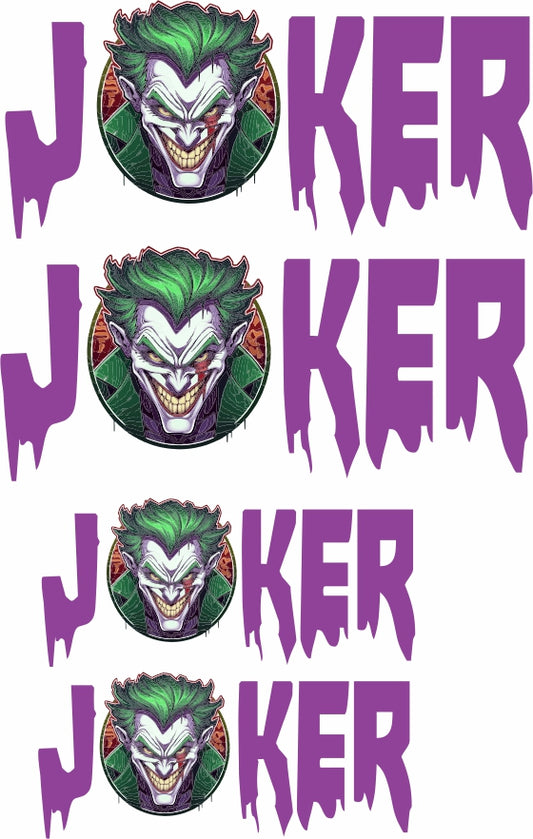 Joker Gasser style water slide decal