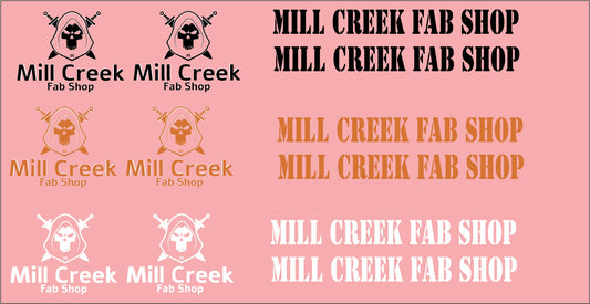 Mill Creek Fab Shop Decal sheet