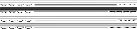 Straight Pin Stripes water slide decals