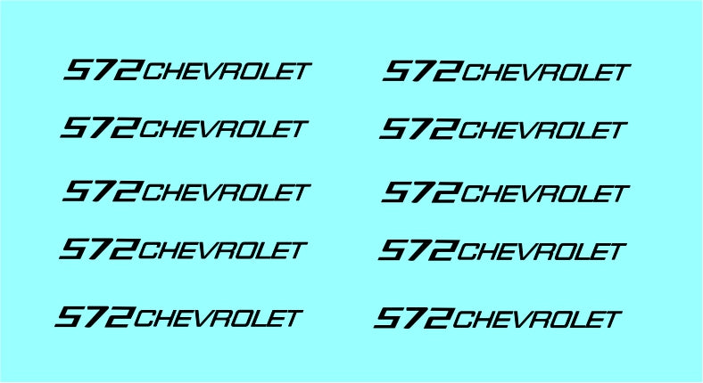 Valve Cover Lettering 572 water slide decals