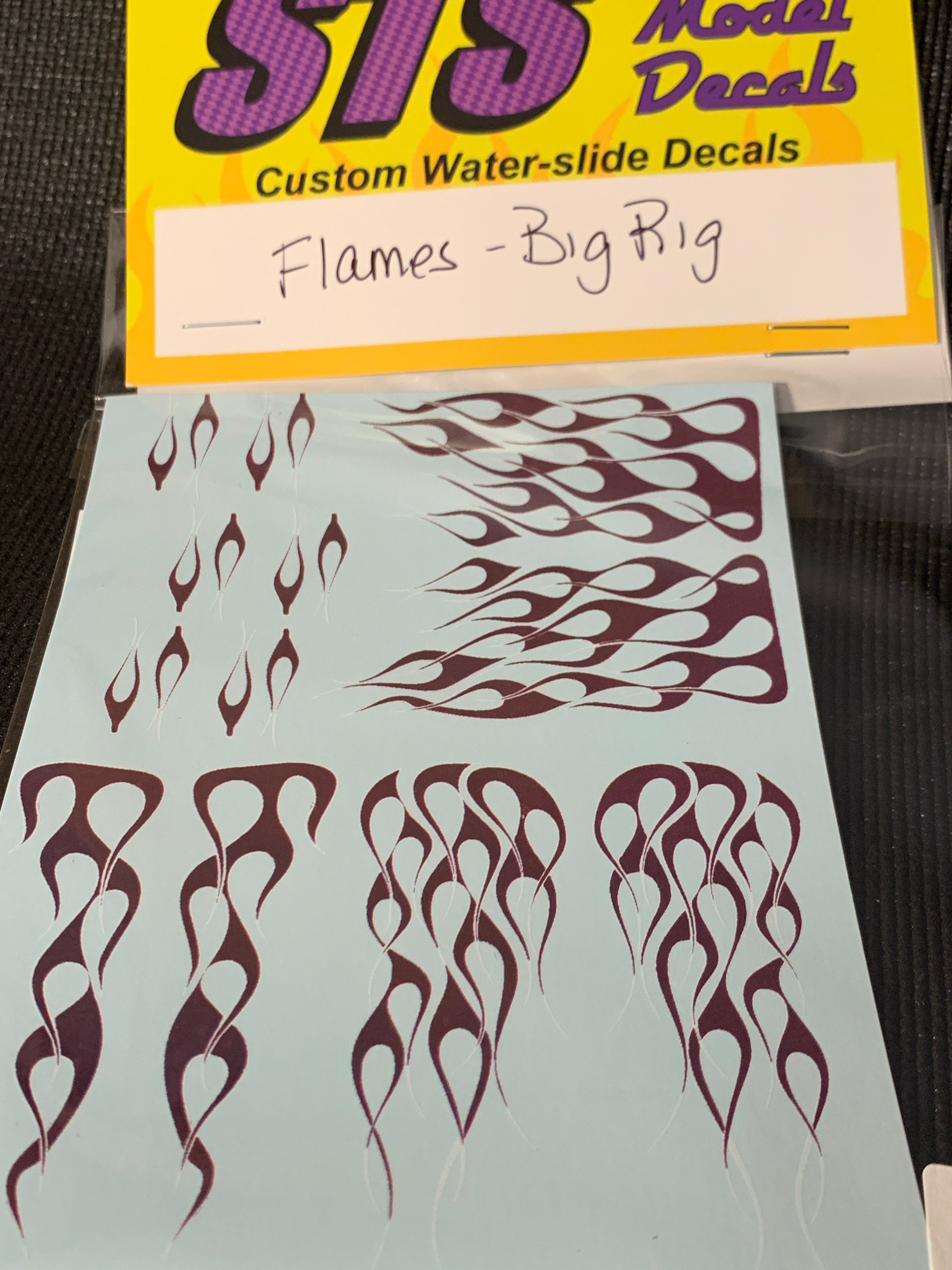 Braided Rig Decal Flames Big Rig water slide decals – STSDecals