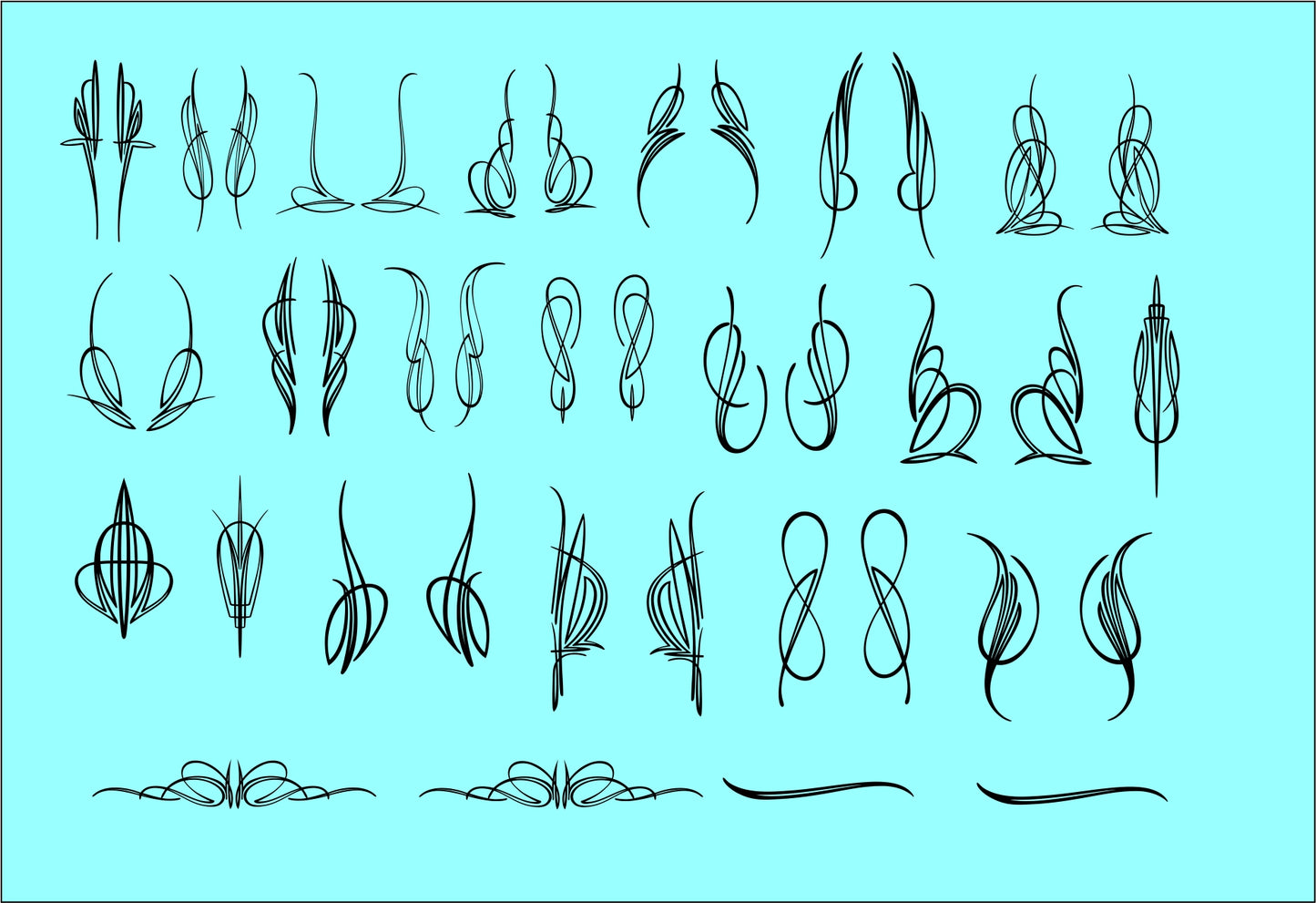 Pinstripes (Collection #1) water slide decals – STSDecals