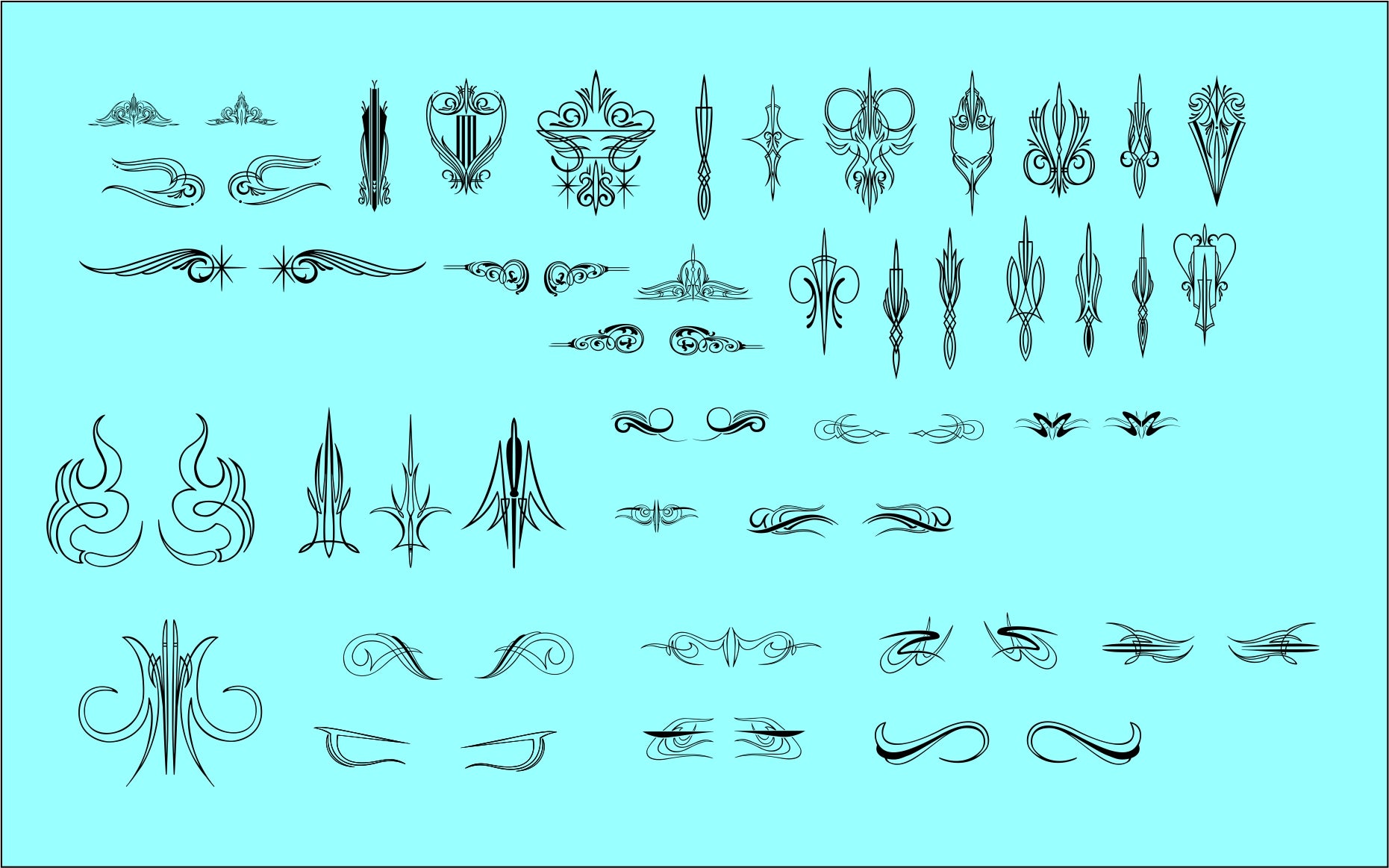 Pinstripes (Colletion #3) water slide decals – STSDecals
