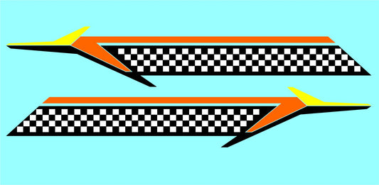 Checker Full Side #7 water slide decals