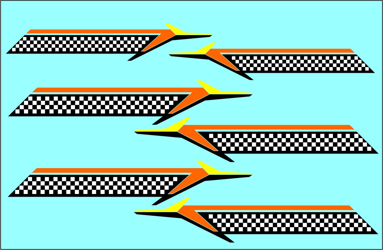 Checker #7 water slide decals – STSDecals