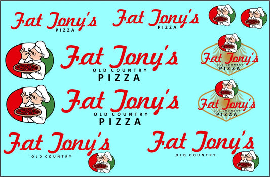 Fat Tony's Pizza Business Logos