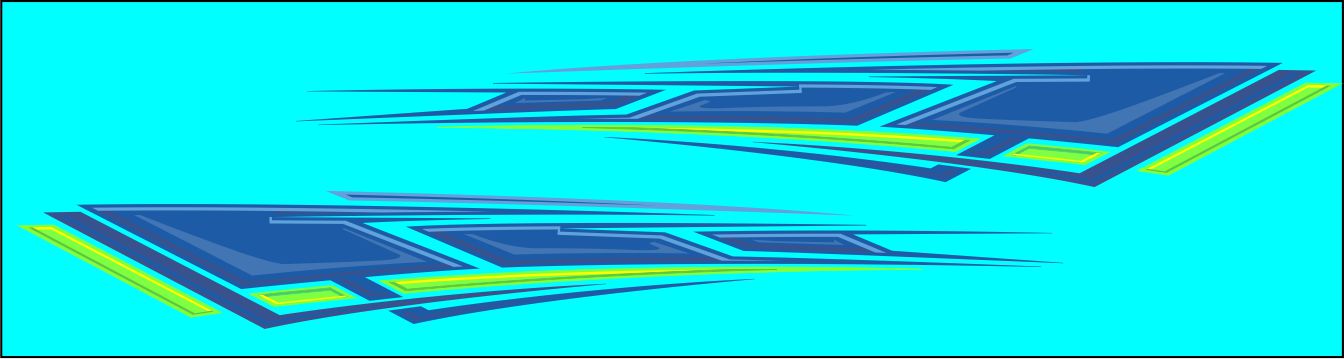 Retro Stripes #1 water slide decals