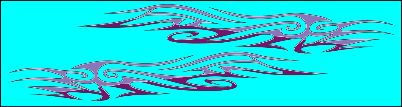 Retro Stripes #3 water slide decals