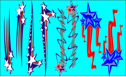 Stars & Stripes Variety Flag #5 water slide decals